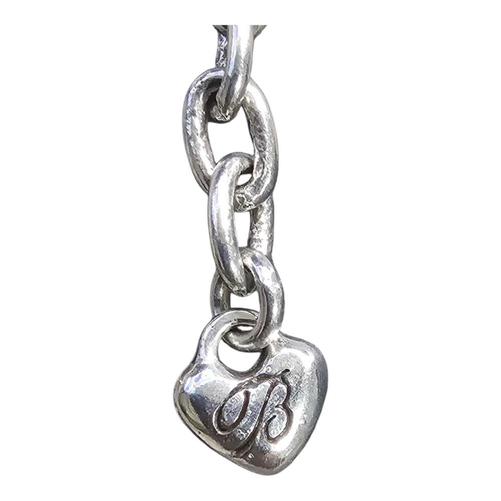 BRIGHTON Vicenza Reversible Slide Heart Necklace with Silver Side & Brown Swirl - Picture 6 of 7